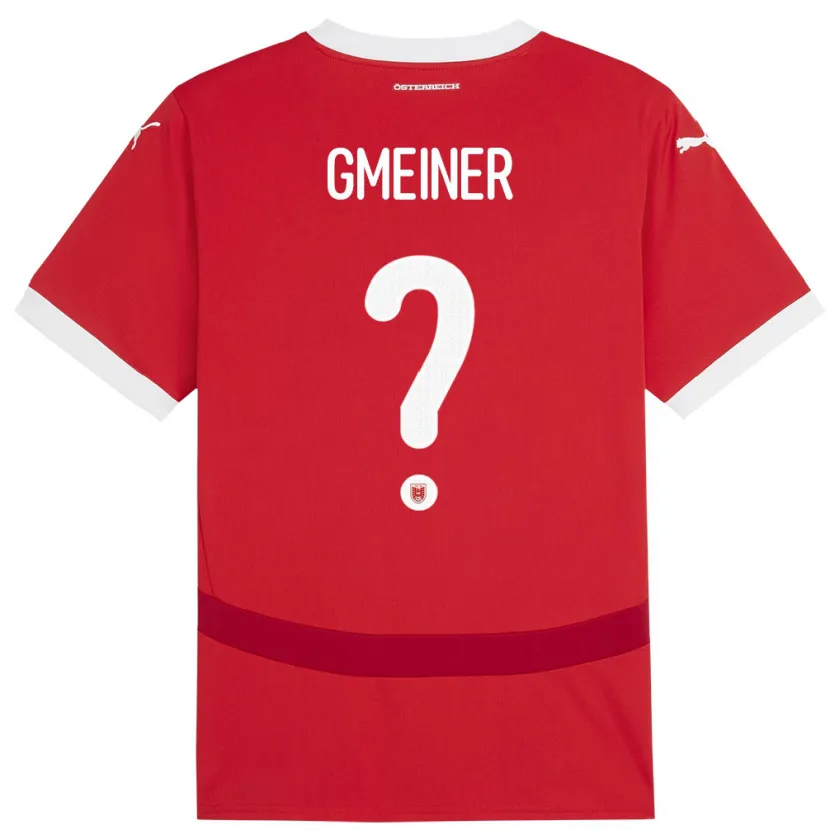 Danxen Kvinnor Österrike Paulo Gmeiner #0 Röd Hemmatröja Matchtröjor 24-26 Tröjor T-Tröja