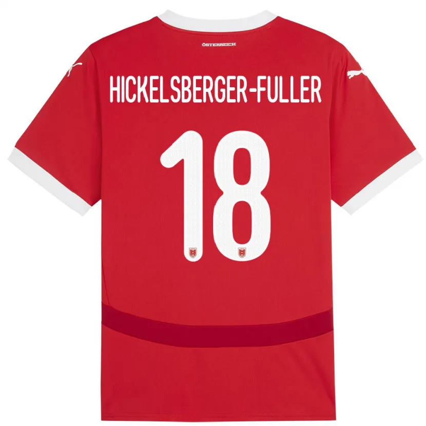Danxen Kvinnor Österrike Julia Hickelsberger-Füller #18 Röd Hemmatröja Matchtröjor 24-26 Tröjor T-Tröja