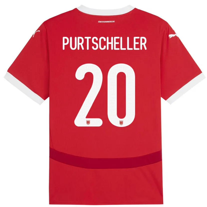 Danxen Kvinnor Österrike Lilli Purtscheller #20 Röd Hemmatröja Matchtröjor 24-26 Tröjor T-Tröja