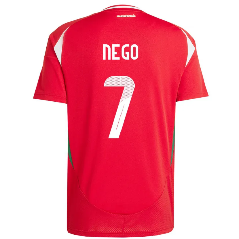 Danxen Kvinnor Ungern Loïc Nego #7 Röd Hemmatröja Matchtröjor 24-26 Tröjor T-Tröja
