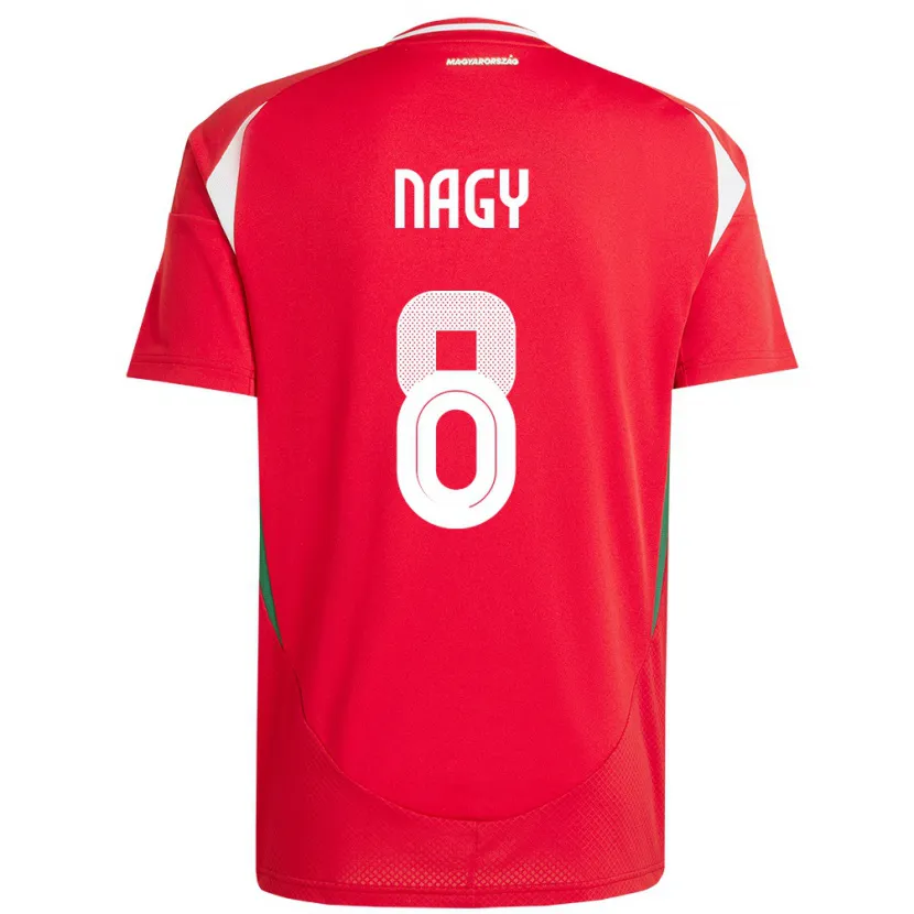 Danxen Kvinnor Ungern Ádám Nagy #8 Röd Hemmatröja Matchtröjor 24-26 Tröjor T-Tröja