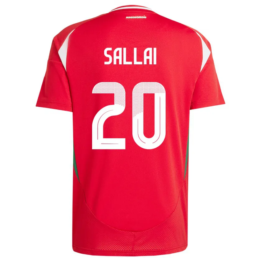 Danxen Kvinnor Ungern Roland Sallai #20 Röd Hemmatröja Matchtröjor 24-26 Tröjor T-Tröja