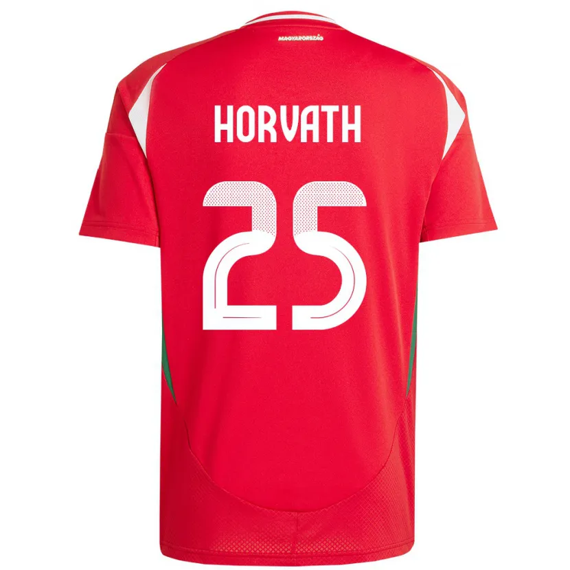 Danxen Kvinnor Ungern Krisztofer Horváth #25 Röd Hemmatröja Matchtröjor 24-26 Tröjor T-Tröja