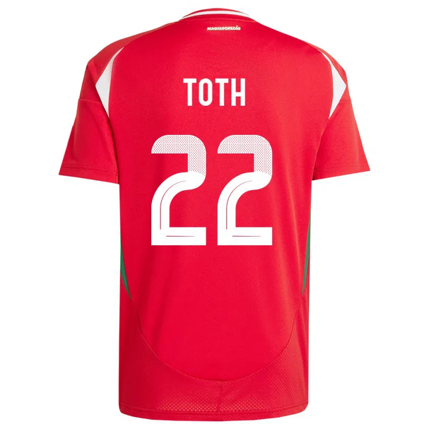Danxen Kvinnor Ungern Balázs Tóth #22 Röd Hemmatröja Matchtröjor 24-26 Tröjor T-Tröja