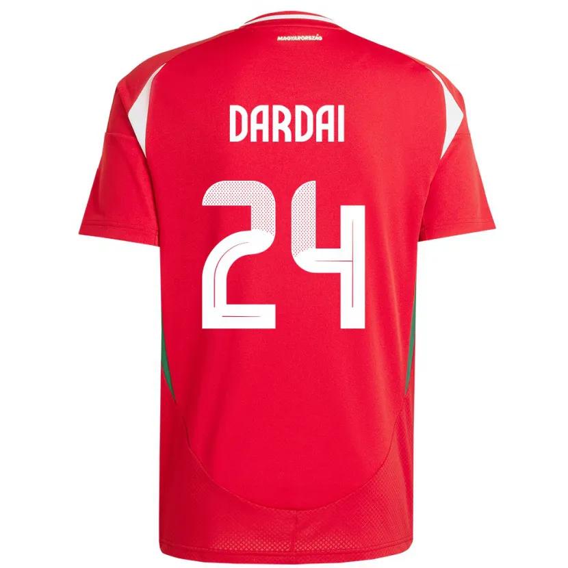 Danxen Kvinnor Ungern Márton Dárdai #24 Röd Hemmatröja Matchtröjor 24-26 Tröjor T-Tröja