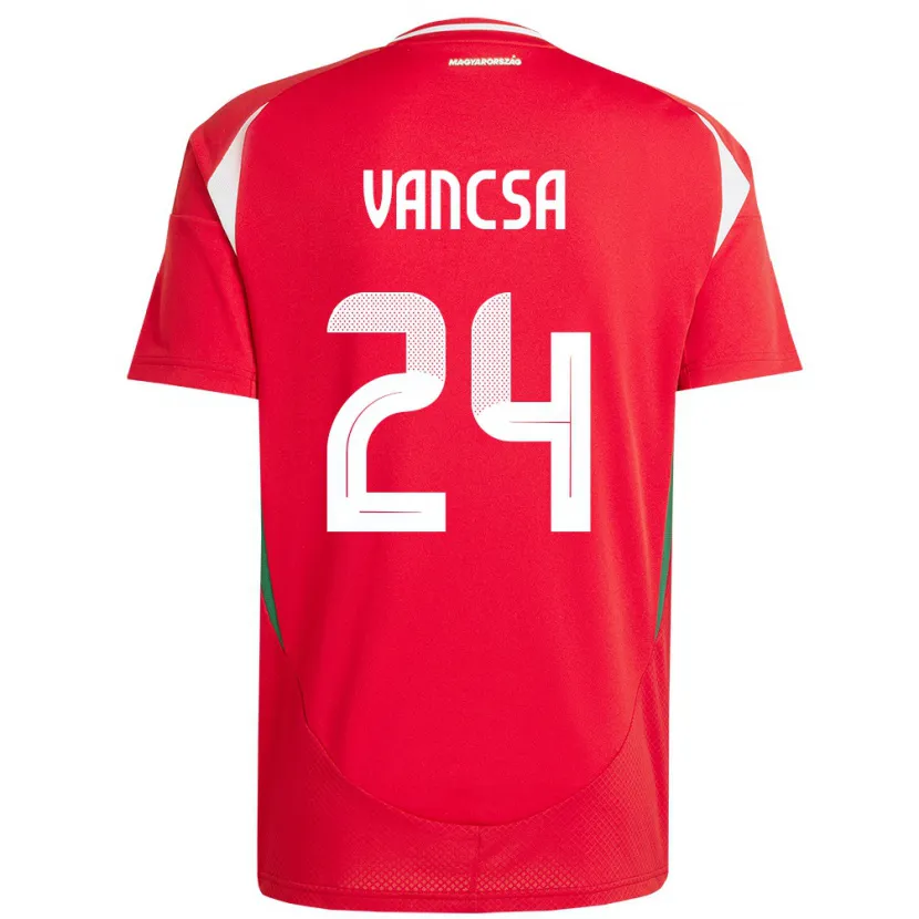 Danxen Kvinnor Ungern Zalán Vancsa #24 Röd Hemmatröja Matchtröjor 24-26 Tröjor T-Tröja