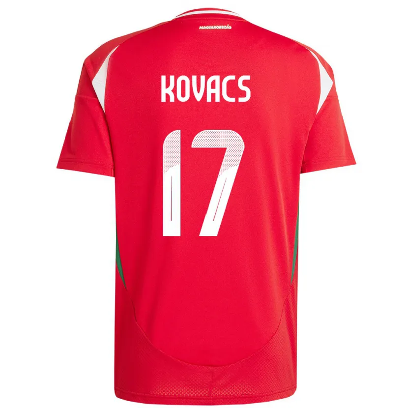 Danxen Kvinnor Ungern Mátyás Kovács #17 Röd Hemmatröja Matchtröjor 24-26 Tröjor T-Tröja