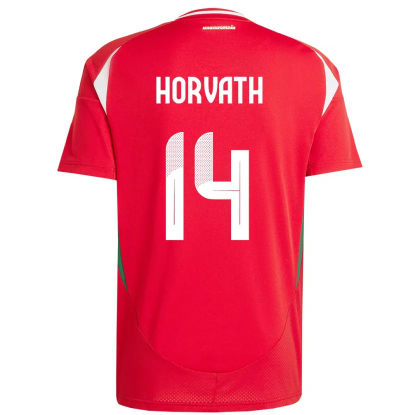Danxen Kvinnor Ungern Artúr Horváth #14 Röd Hemmatröja Matchtröjor 24-26 Tröjor T-Tröja