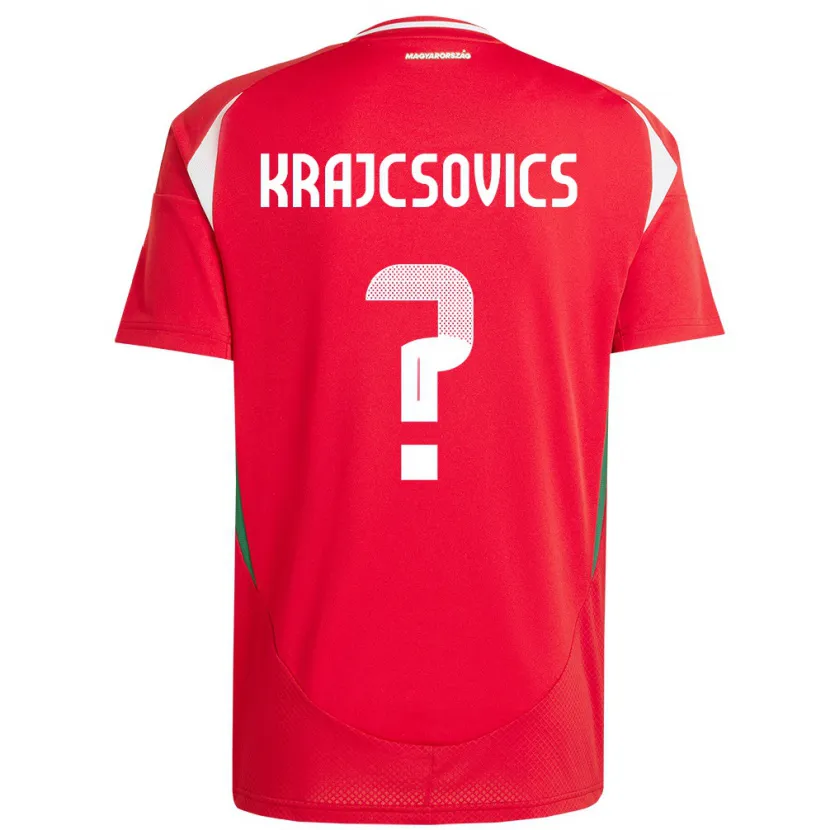 Danxen Kvinnor Ungern Ábel Krajcsovics #0 Röd Hemmatröja Matchtröjor 24-26 Tröjor T-Tröja