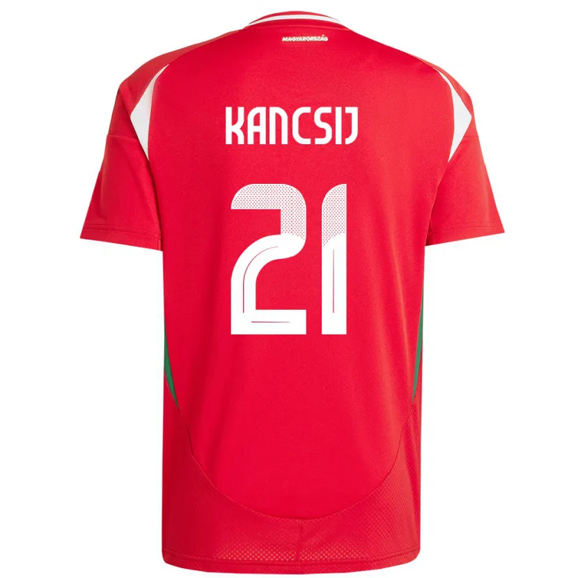 Danxen Kvinnor Ungern Artúr Kancsij #21 Röd Hemmatröja Matchtröjor 24-26 Tröjor T-Tröja
