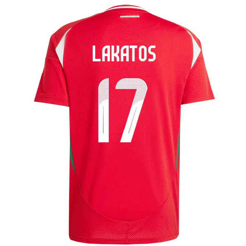 Danxen Kvinnor Ungern Noel Lakatos #17 Röd Hemmatröja Matchtröjor 24-26 Tröjor T-Tröja