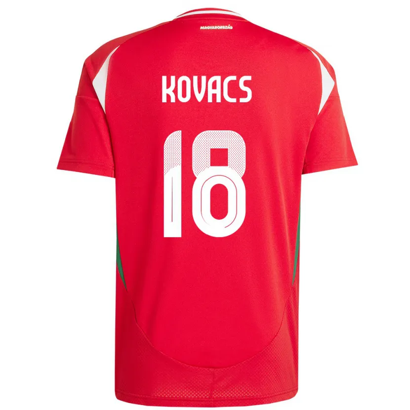 Danxen Kvinnor Ungern Laura Kovács #18 Röd Hemmatröja Matchtröjor 24-26 Tröjor T-Tröja