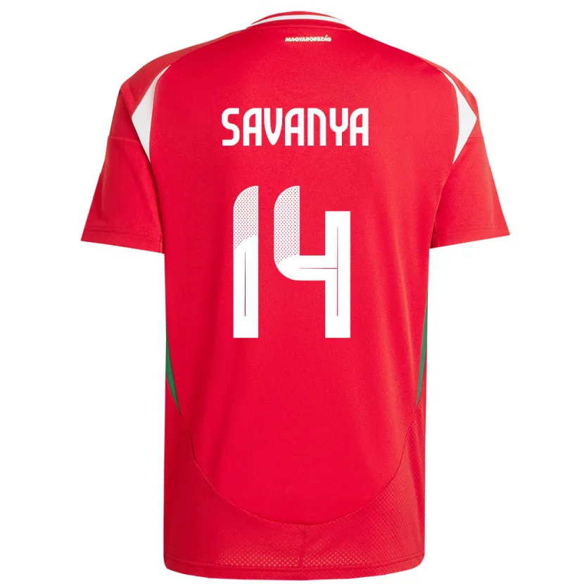 Danxen Kvinnor Ungern Csilla Savanya #14 Röd Hemmatröja Matchtröjor 24-26 Tröjor T-Tröja