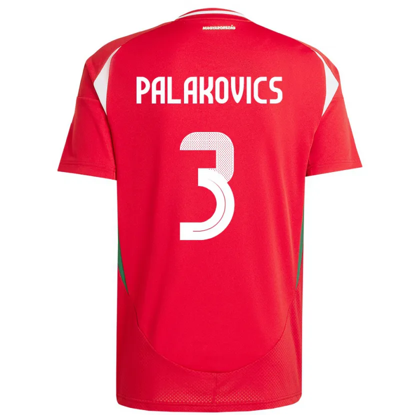 Danxen Kvinnor Ungern Laura Palakovics #3 Röd Hemmatröja Matchtröjor 24-26 Tröjor T-Tröja
