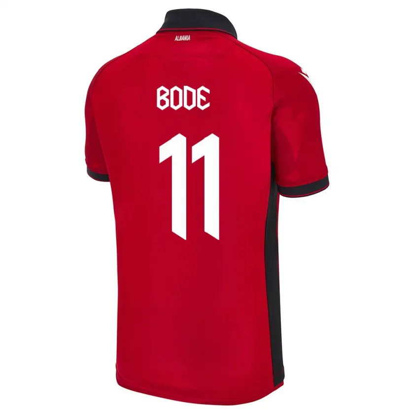 Danxen Kvinnor Albanien Ersi Bode #11 Röd Hemmatröja Matchtröjor 24-26 Tröjor T-Tröja