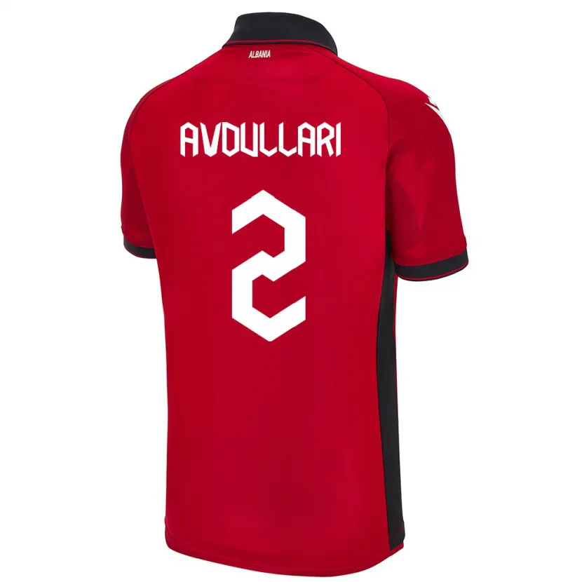 Danxen Kvinnor Albanien Davide Avdullari #2 Röd Hemmatröja Matchtröjor 24-26 Tröjor T-Tröja