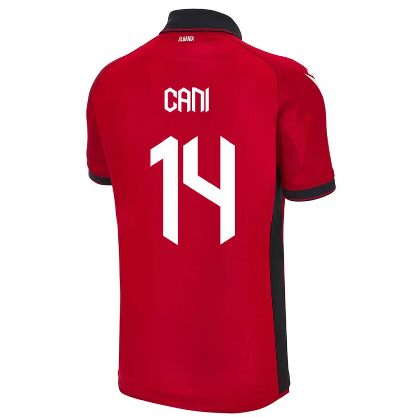 Danxen Kvinnor Albanien Gabrian Cani #14 Röd Hemmatröja Matchtröjor 24-26 Tröjor T-Tröja