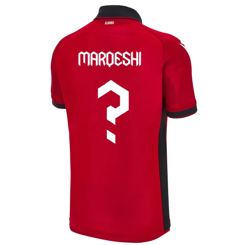 Danxen Kvinnor Albanien Ernesto Marqeshi #0 Röd Hemmatröja Matchtröjor 24-26 Tröjor T-Tröja