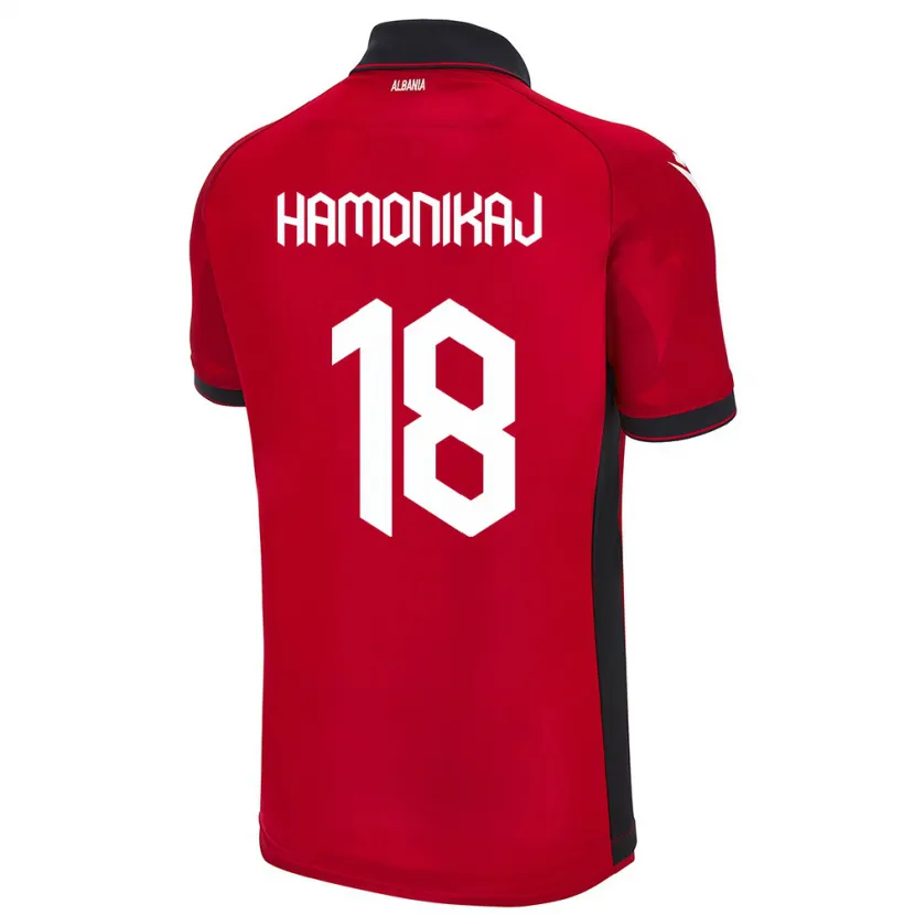 Danxen Kvinnor Albanien Klea Hamonikaj #18 Röd Hemmatröja Matchtröjor 24-26 Tröjor T-Tröja
