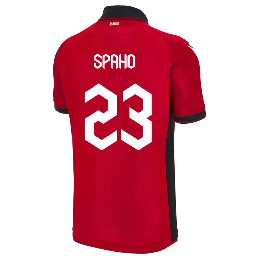Danxen Kvinnor Albanien Klesjana Spaho #23 Röd Hemmatröja Matchtröjor 24-26 Tröjor T-Tröja