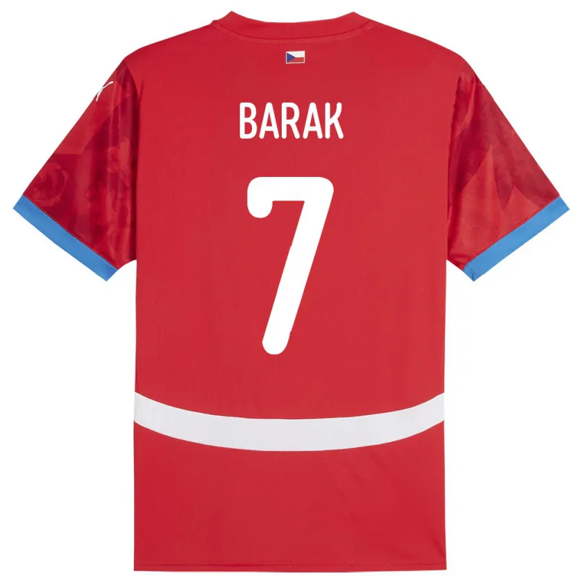 Danxen Kvinnor Tjeckien Antonín Barák #7 Röd Hemmatröja Matchtröjor 24-26 Tröjor T-Tröja