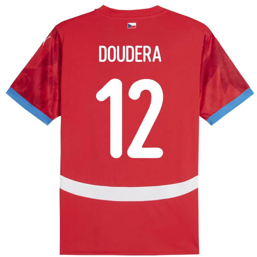 Danxen Kvinnor Tjeckien David Doudera #12 Röd Hemmatröja Matchtröjor 24-26 Tröjor T-Tröja