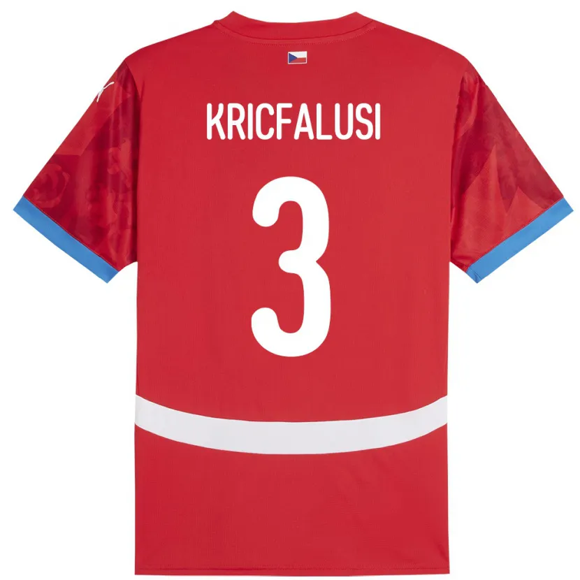 Danxen Kvinnor Tjeckien Ondrej Kricfalusi #3 Röd Hemmatröja Matchtröjor 24-26 Tröjor T-Tröja