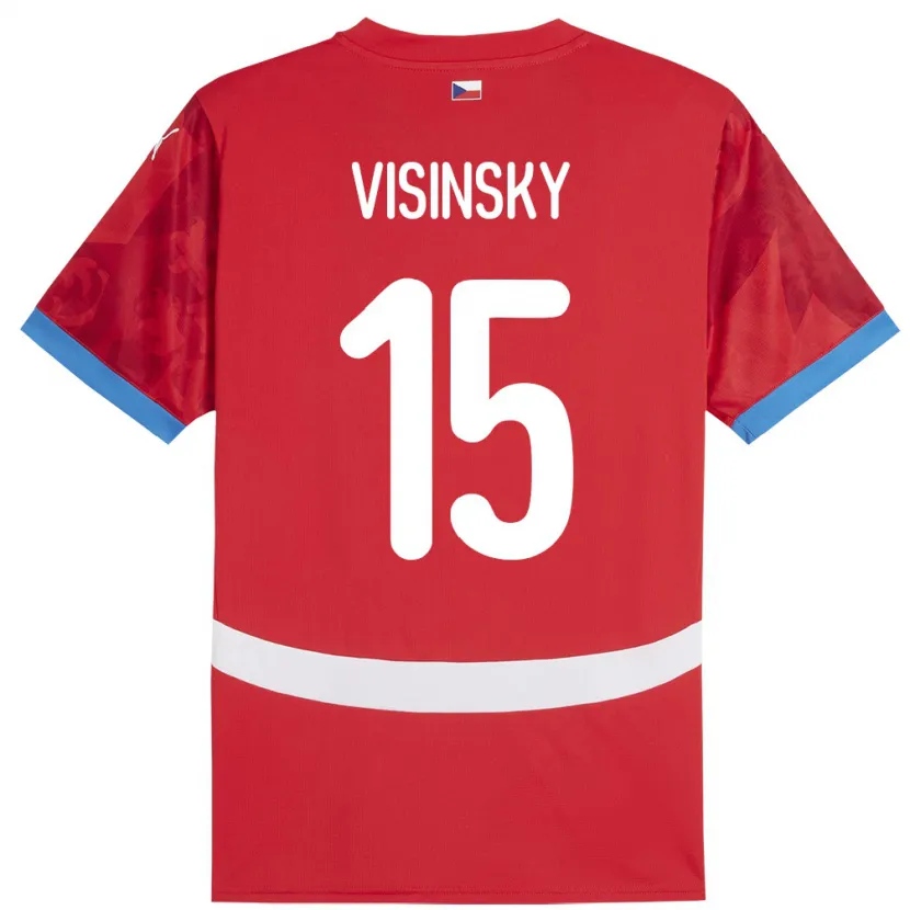 Danxen Kvinnor Tjeckien Denis Visinsky #15 Röd Hemmatröja Matchtröjor 24-26 Tröjor T-Tröja