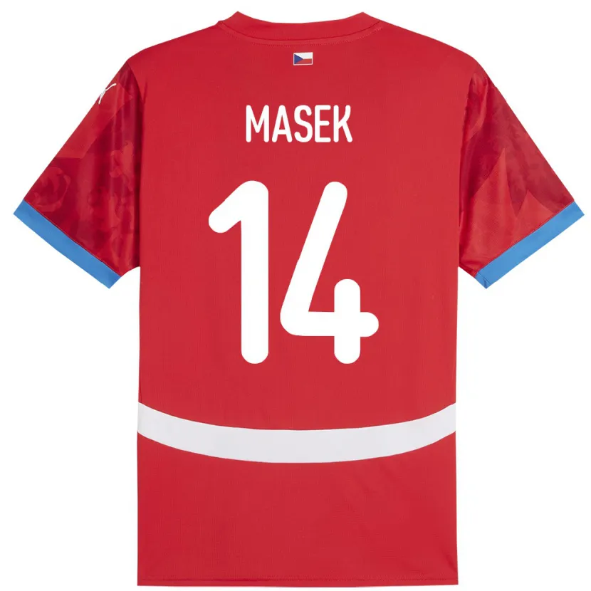 Danxen Kvinnor Tjeckien Lukas Masek #14 Röd Hemmatröja Matchtröjor 24-26 Tröjor T-Tröja