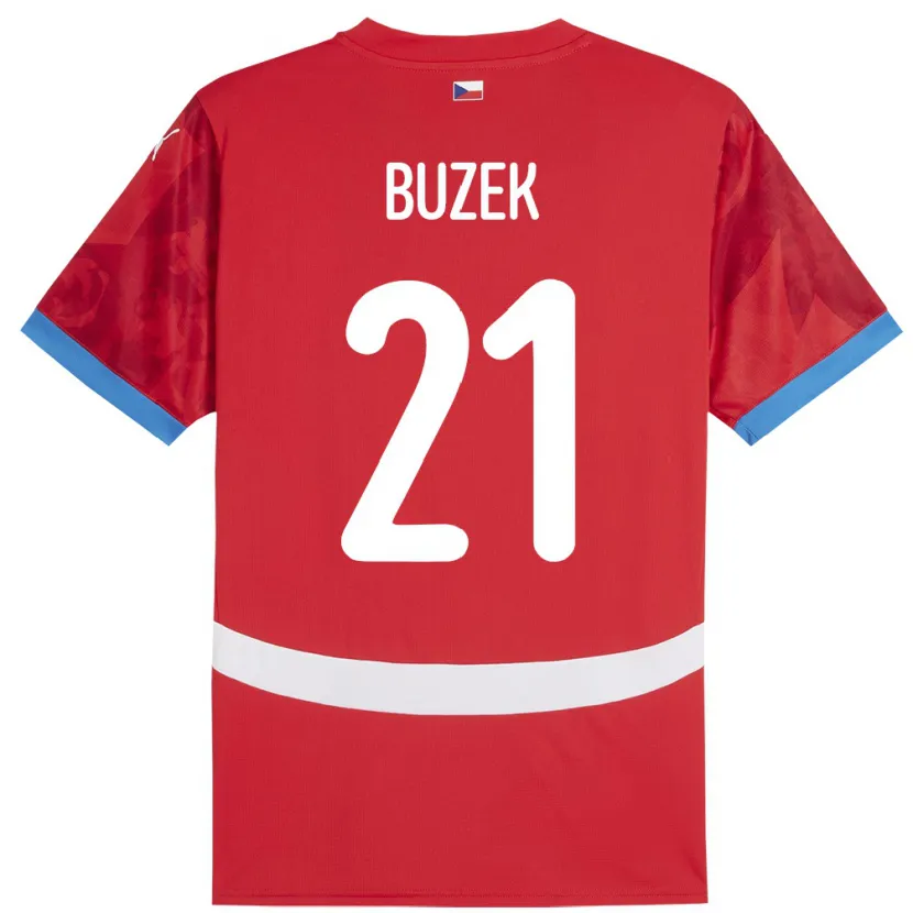 Danxen Kvinnor Tjeckien Alexandr Buzek #21 Röd Hemmatröja Matchtröjor 24-26 Tröjor T-Tröja