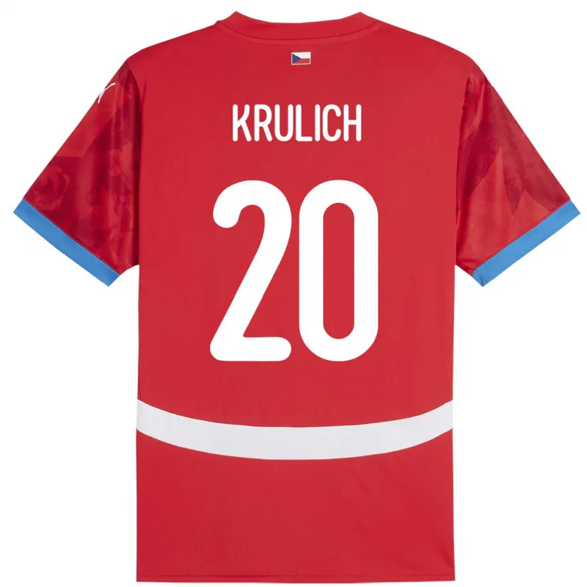 Danxen Kvinnor Tjeckien Matous Krulich #20 Röd Hemmatröja Matchtröjor 24-26 Tröjor T-Tröja