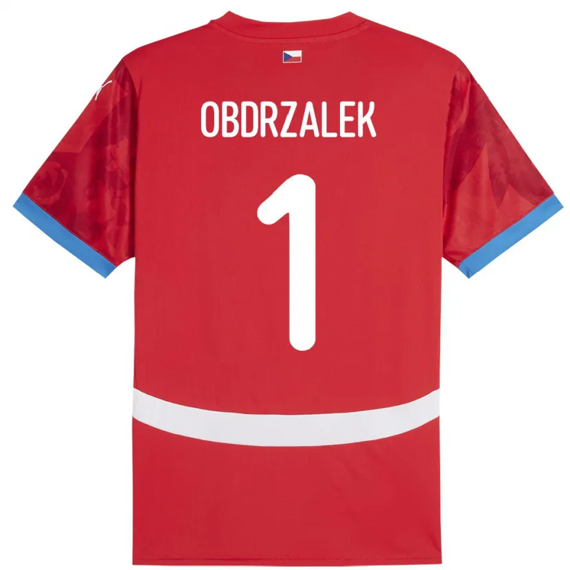Danxen Kvinnor Tjeckien Marek Obdrzalek #1 Röd Hemmatröja Matchtröjor 24-26 Tröjor T-Tröja