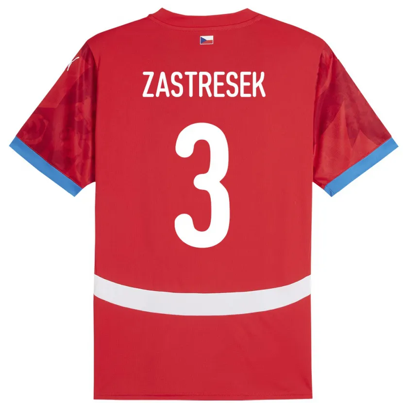 Danxen Kvinnor Tjeckien Matous Zastresek #3 Röd Hemmatröja Matchtröjor 24-26 Tröjor T-Tröja