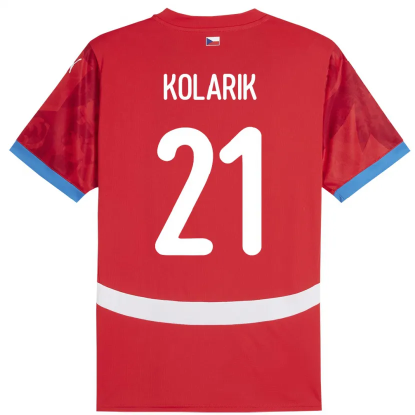 Danxen Kvinnor Tjeckien Josef Kolarik #21 Röd Hemmatröja Matchtröjor 24-26 Tröjor T-Tröja