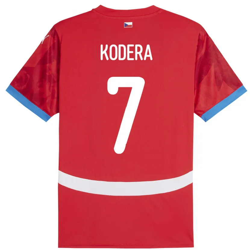 Danxen Kvinnor Tjeckien Matyas Kodera #7 Röd Hemmatröja Matchtröjor 24-26 Tröjor T-Tröja