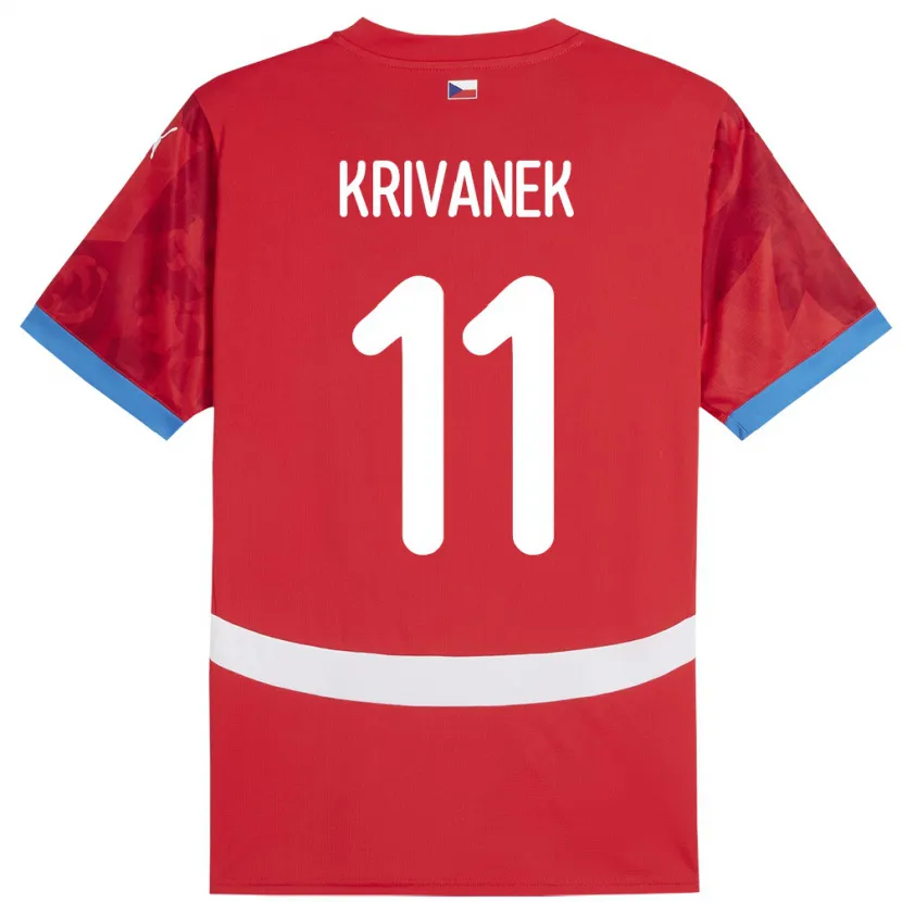 Danxen Kvinnor Tjeckien Jan Krivanek #11 Röd Hemmatröja Matchtröjor 24-26 Tröjor T-Tröja