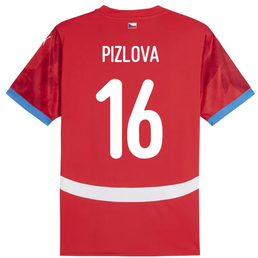 Danxen Kvinnor Tjeckien Ivana Pižlová #16 Röd Hemmatröja Matchtröjor 24-26 Tröjor T-Tröja