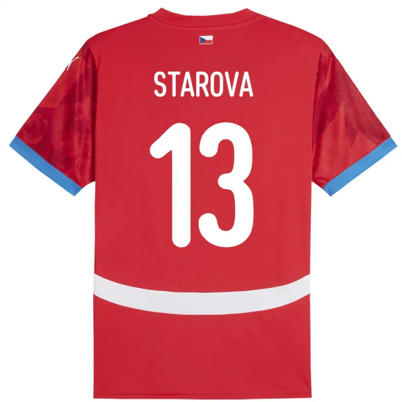 Danxen Kvinnor Tjeckien Antonie Stárová #13 Röd Hemmatröja Matchtröjor 24-26 Tröjor T-Tröja