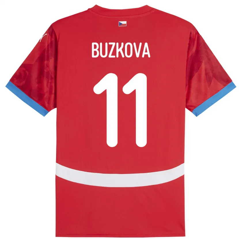 Danxen Kvinnor Tjeckien Kateřina Bužková #11 Röd Hemmatröja Matchtröjor 24-26 Tröjor T-Tröja