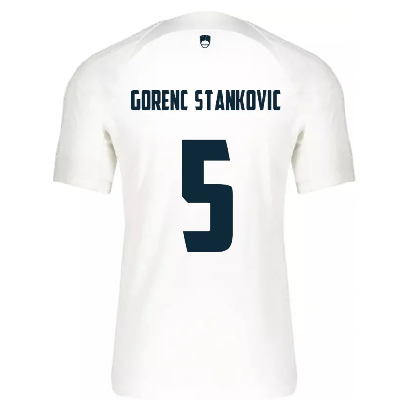 Danxen Kvinnor Slovenien Jon Gorenc Stankovic #5 Vit Hemmatröja Matchtröjor 24-26 Tröjor T-Tröja