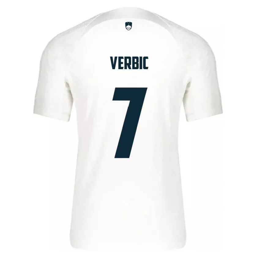 Danxen Kvinnor Slovenien Benjamin Verbic #7 Vit Hemmatröja Matchtröjor 24-26 Tröjor T-Tröja