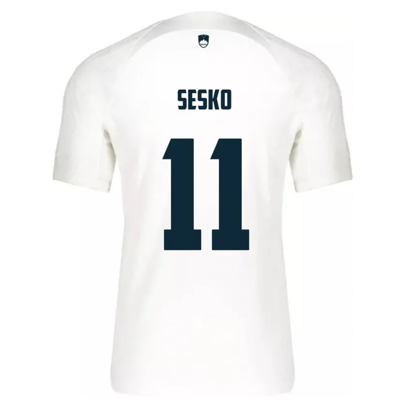 Danxen Kvinnor Slovenien Benjamin Sesko #11 Vit Hemmatröja Matchtröjor 24-26 Tröjor T-Tröja