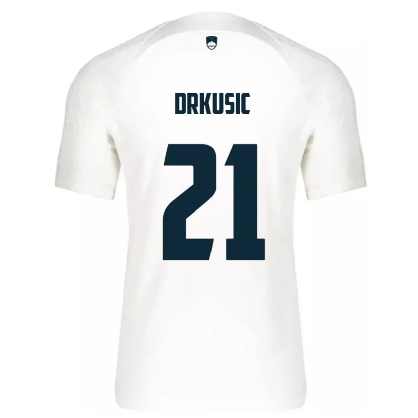 Danxen Kvinnor Slovenien Vanja Drkusic #21 Vit Hemmatröja Matchtröjor 24-26 Tröjor T-Tröja