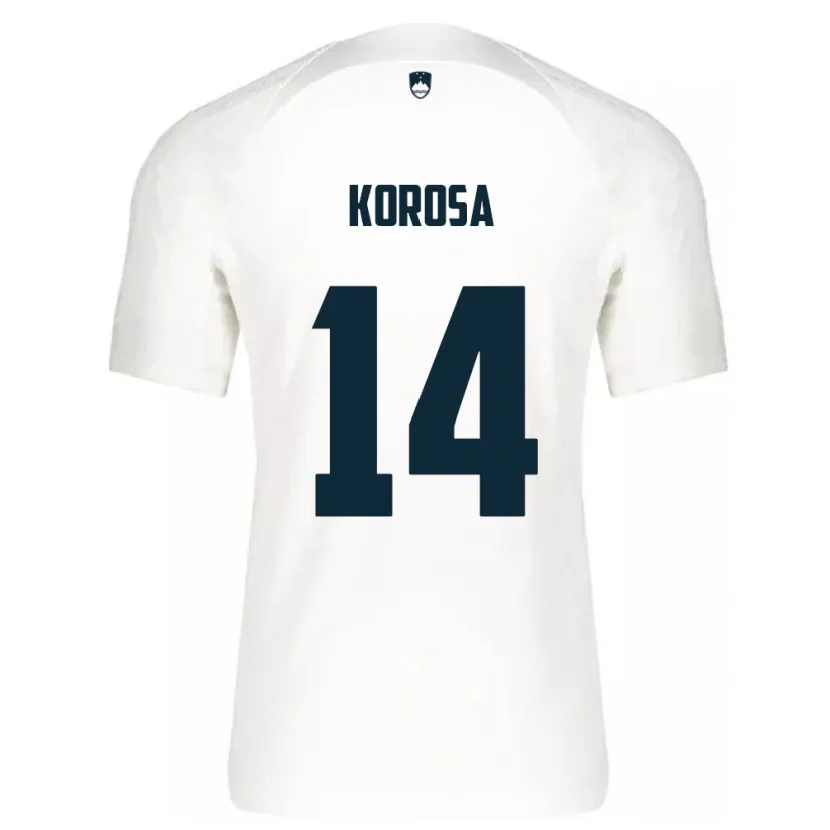 Danxen Kvinnor Slovenien Anej Koroša #14 Vit Hemmatröja Matchtröjor 24-26 Tröjor T-Tröja