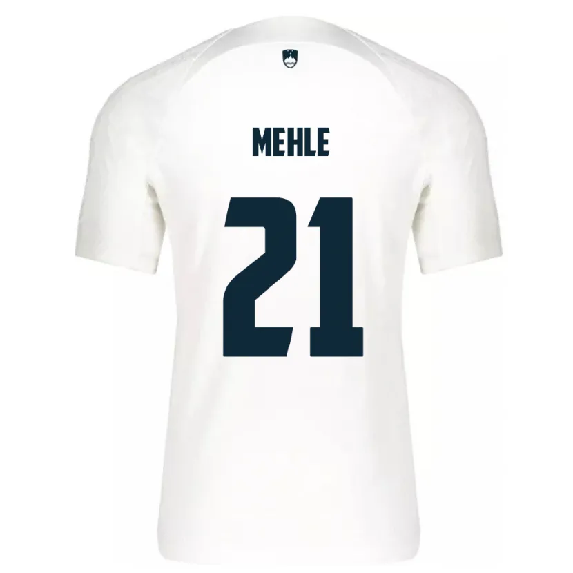 Danxen Kvinnor Slovenien Matej Mehle #21 Vit Hemmatröja Matchtröjor 24-26 Tröjor T-Tröja
