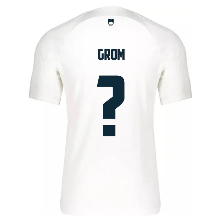 Danxen Kvinnor Slovenien Artem Grom #0 Vit Hemmatröja Matchtröjor 24-26 Tröjor T-Tröja