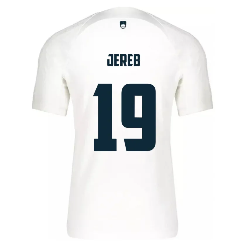 Danxen Kvinnor Slovenien David Jereb #19 Vit Hemmatröja Matchtröjor 24-26 Tröjor T-Tröja