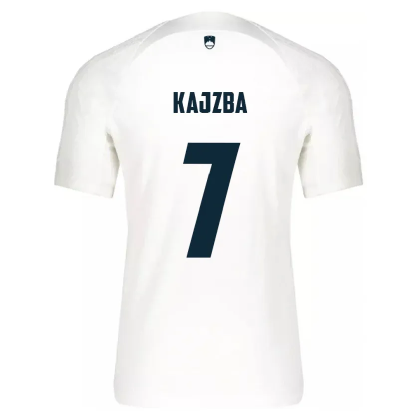 Danxen Kvinnor Slovenien Nina Kajzba #7 Vit Hemmatröja Matchtröjor 24-26 Tröjor T-Tröja