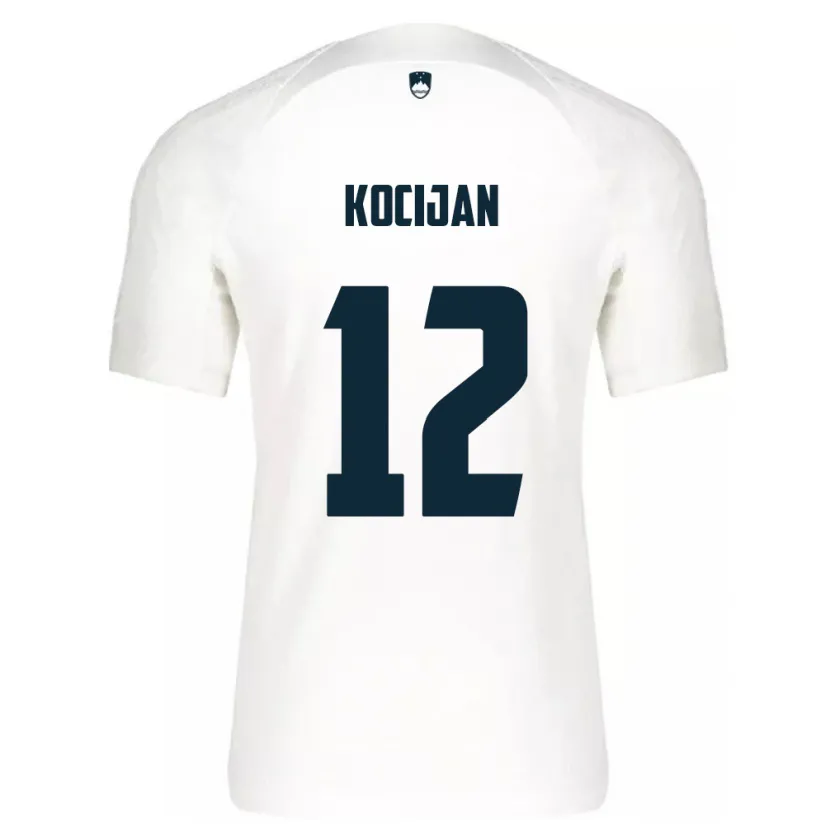 Danxen Kvinnor Slovenien Iva Kocijan #12 Vit Hemmatröja Matchtröjor 24-26 Tröjor T-Tröja