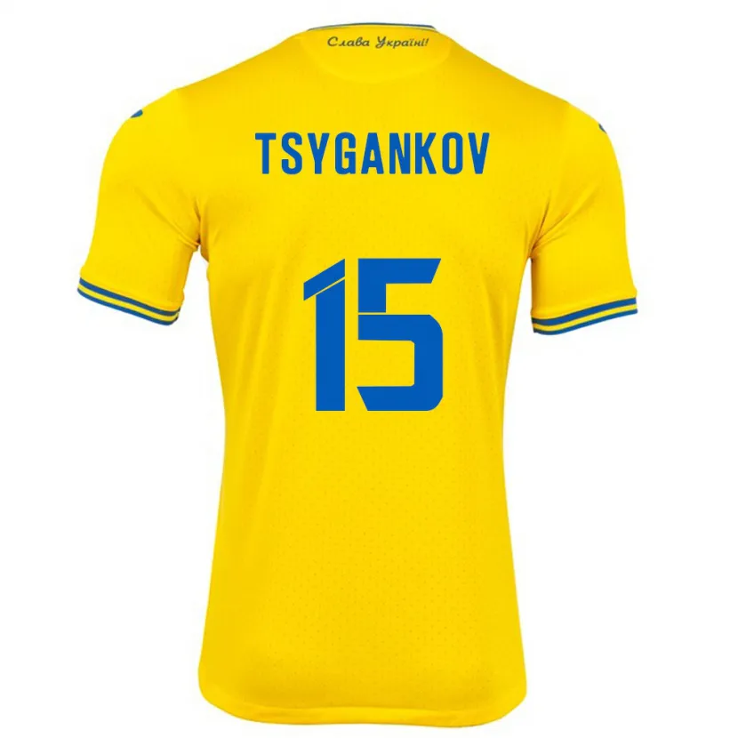Danxen Kvinnor Ukraina Viktor Tsygankov #15 Gul Hemmatröja Matchtröjor 24-26 Tröjor T-Tröja